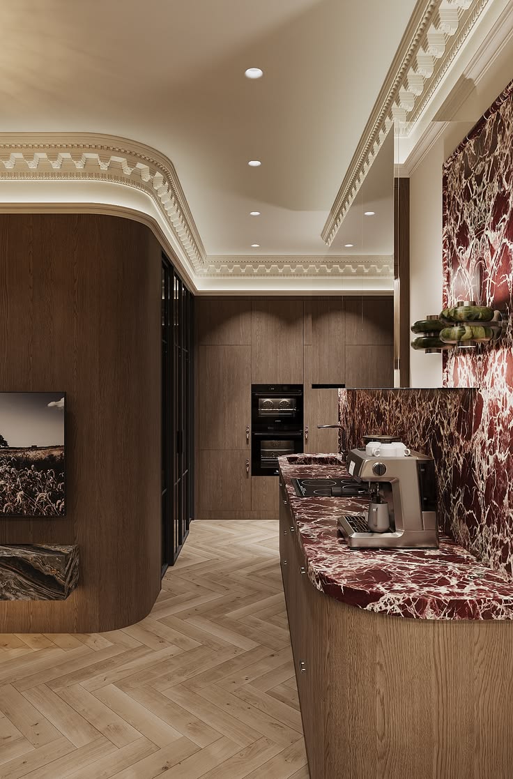 мрамор на кухне